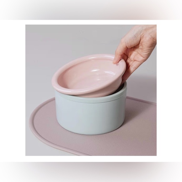NEW Elevated Cat Dog Bowls 6.5" Wide Raised Whisker Friendly Anti Vomiting 3.9”H - Picture 4 of 5